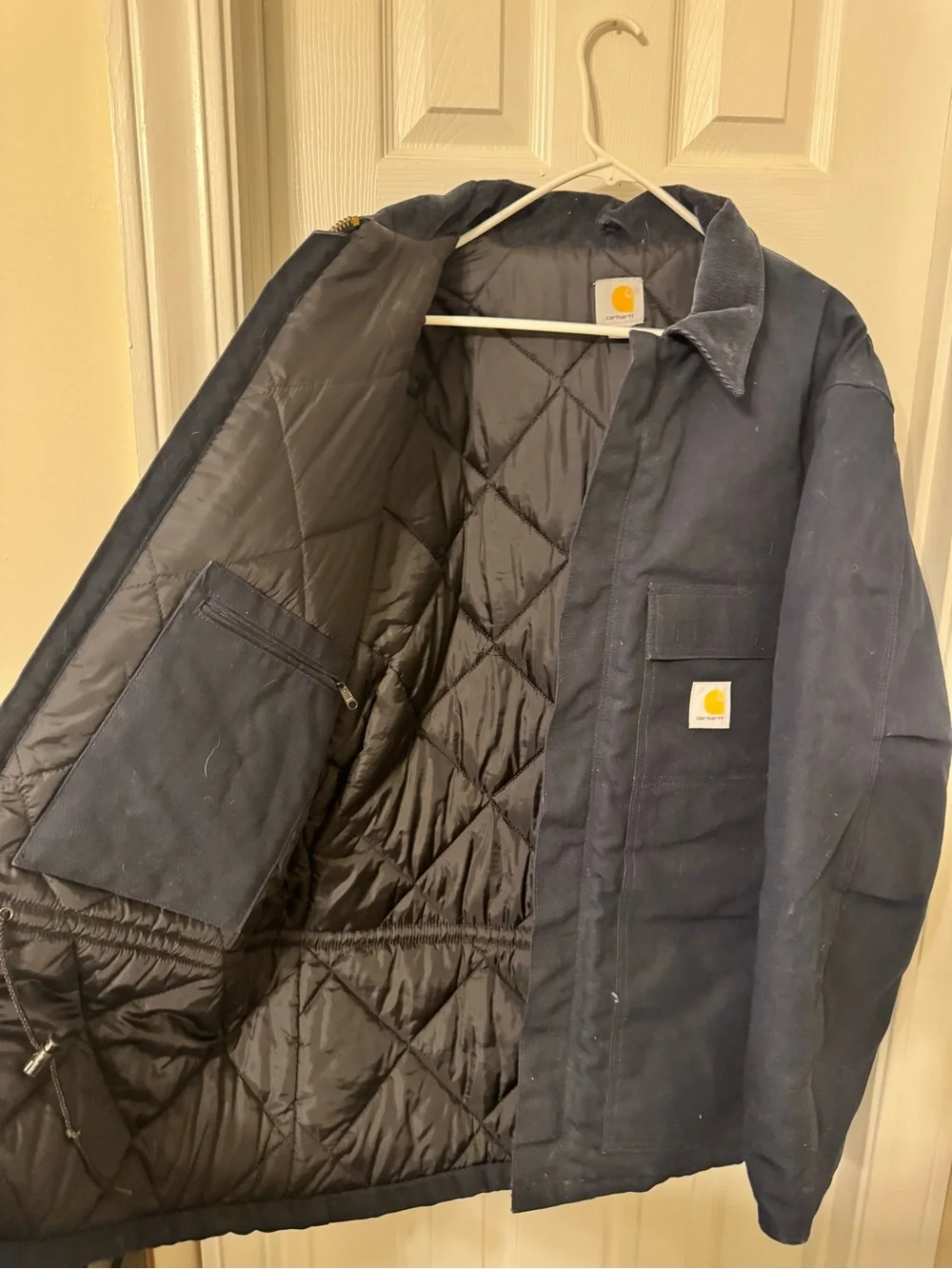 Carhartt Men’s Dark Navy Canvas Work Jacket